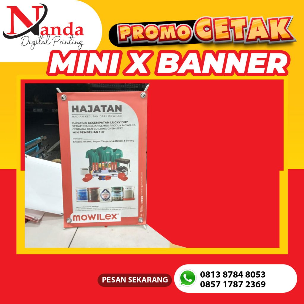 Jasa Cetak Cepat Mini X Banner di Jakarta