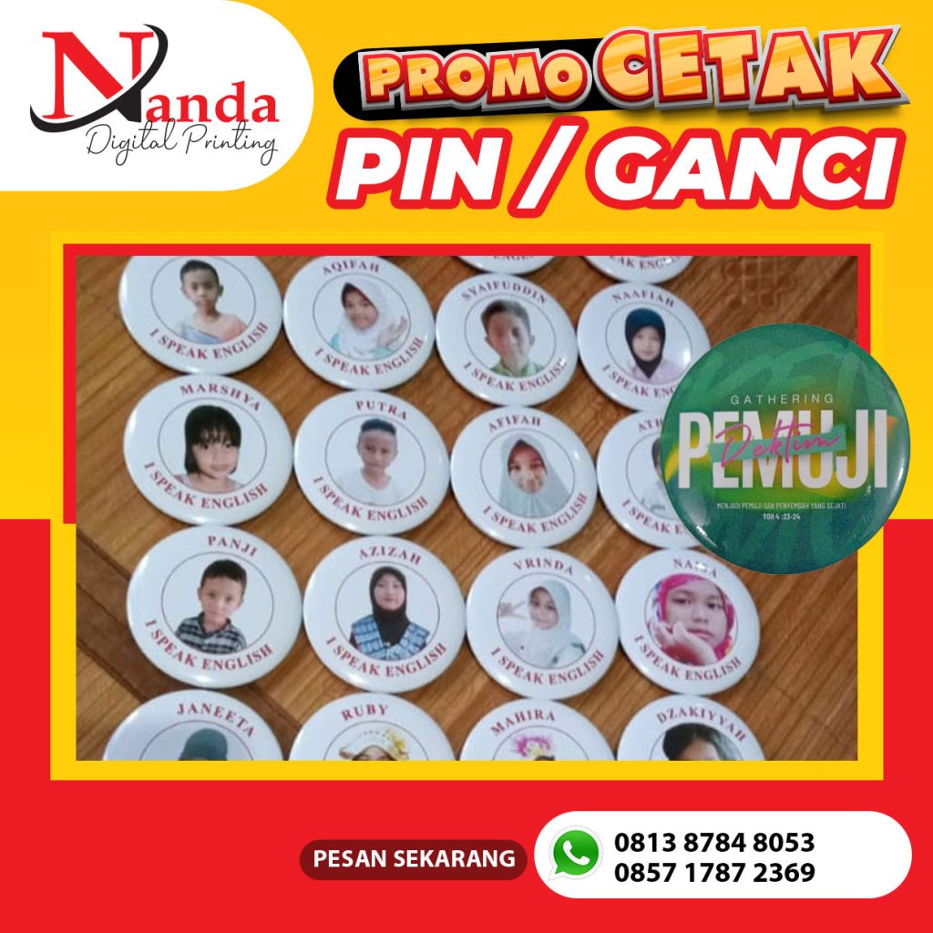 Jasa Cetak Cepat Pin/Ganci di Jakarta