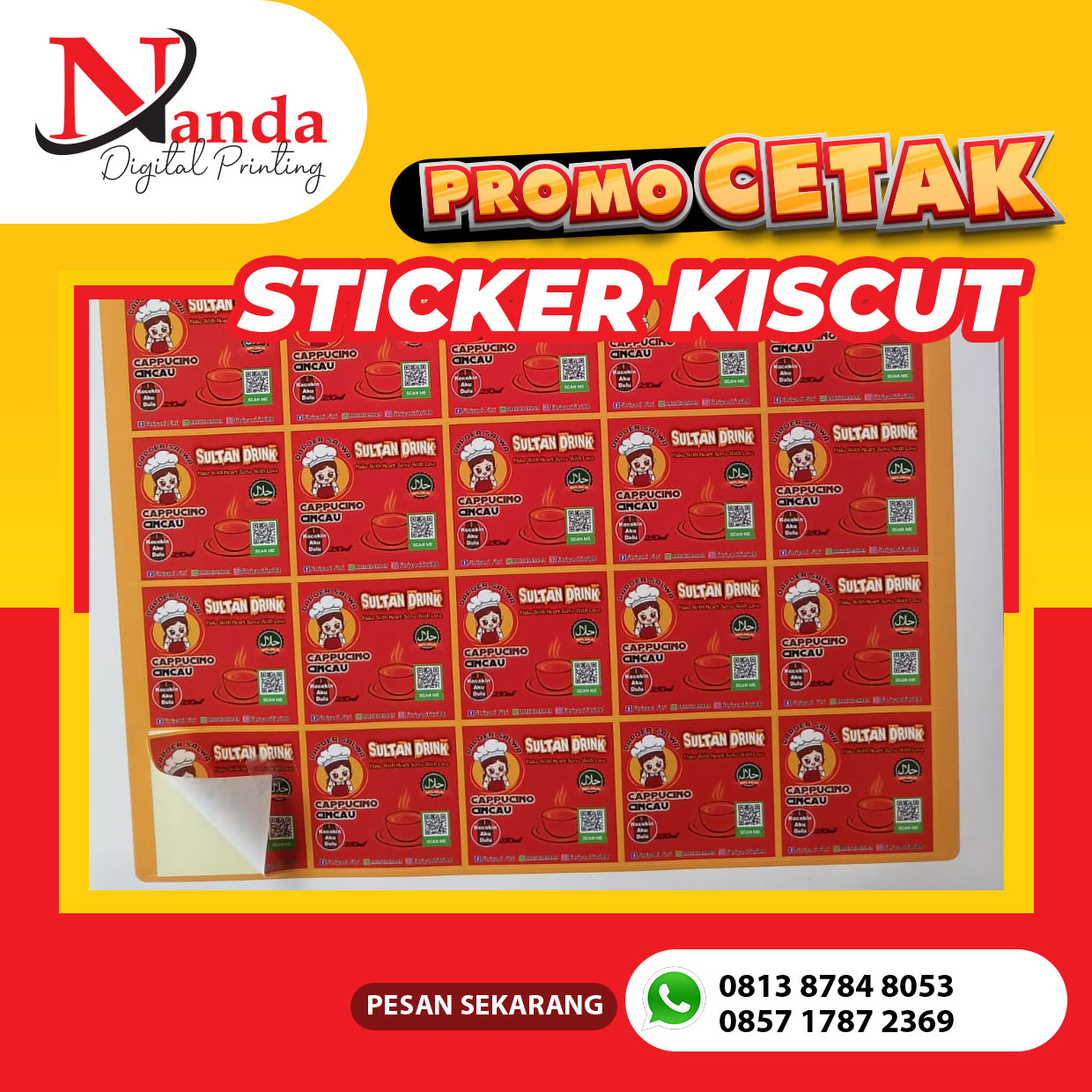 Jasa Cetak Cepat Stiker Kiscut di Jakarta