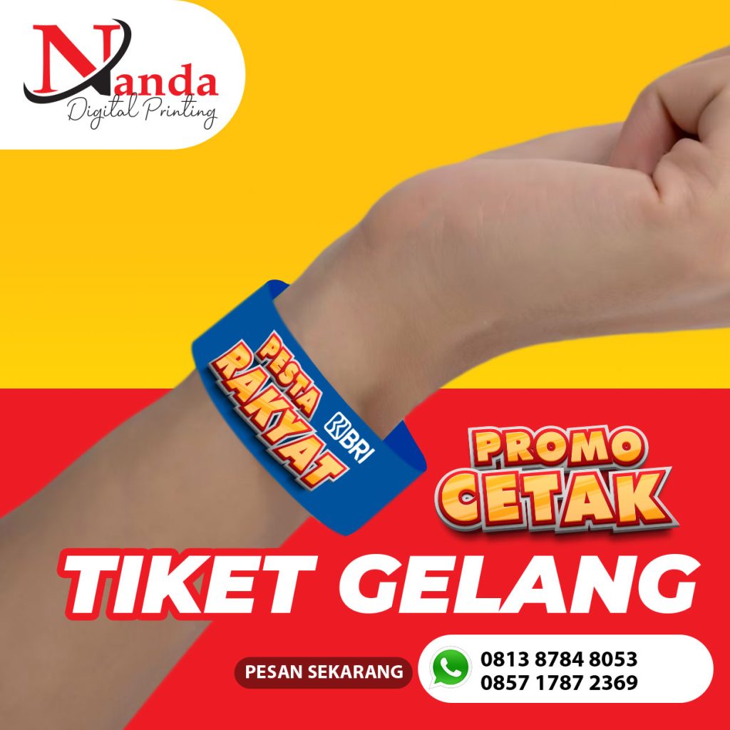 Jasa Cetak Cepat Tiket Gelang di Jakarta