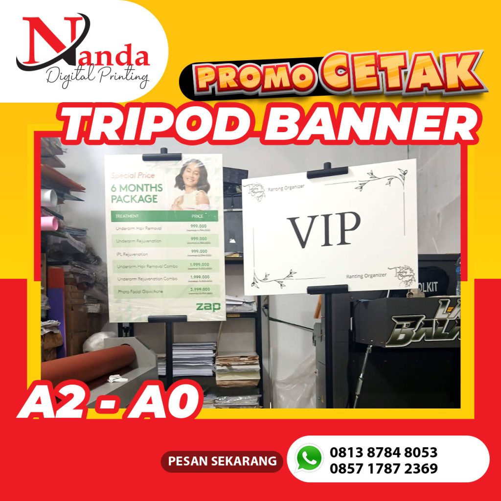 Jasa Cetak Cepat Tripod Banner di Jakarta