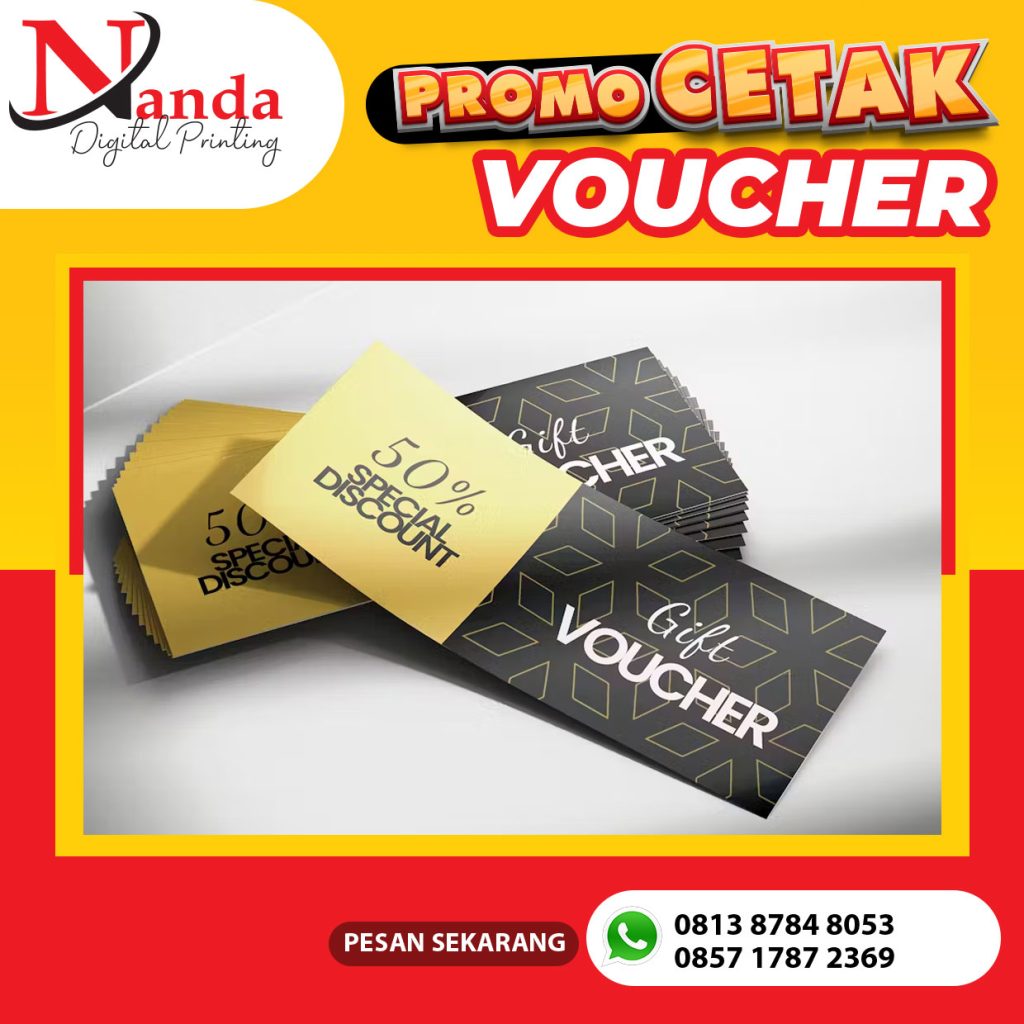 Jasa Cetak Cepat Voucher di Jakarta